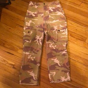 Hollister pink camo mom jeans